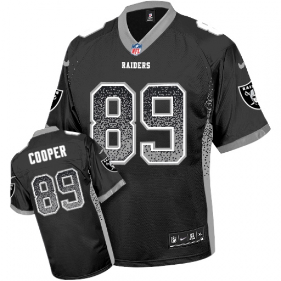 Men's Nike Oakland Raiders 89 Amari Cooper Elite Black Drift Fashion NFL Jersey