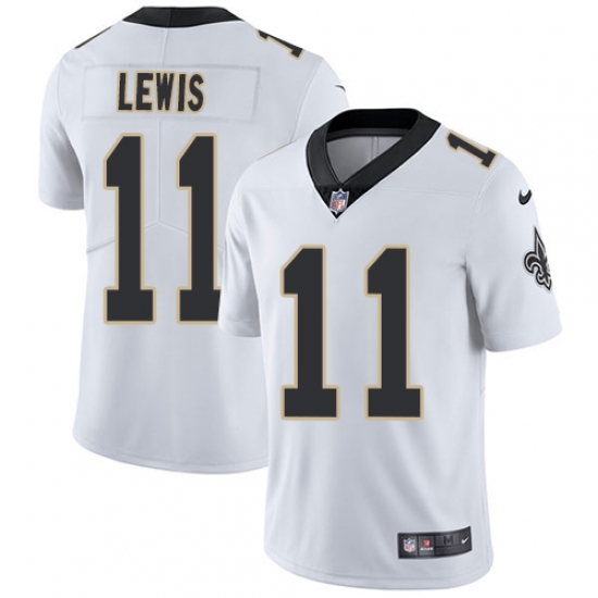 Men's Nike New Orleans Saints 11 Tommylee Lewis White Vapor Untouchable Limited Player NFL Jersey