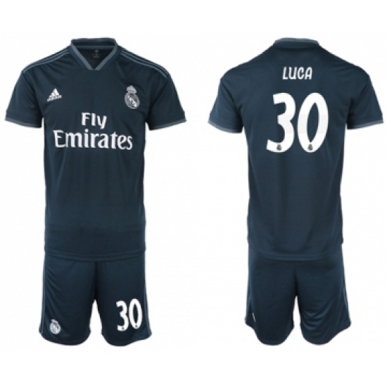 Real Madrid 30 Luca Away Soccer Club Jersey
