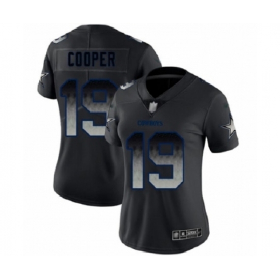 Women's Dallas Cowboys 19 Amari Cooper Black Smoke Fashion Limited Football Jersey