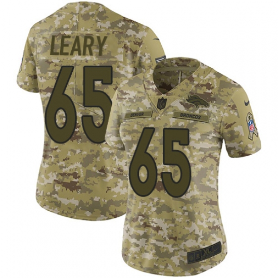 Women's Nike Denver Broncos 65 Ronald Leary Limited Camo 2018 Salute to Service NFL Jersey