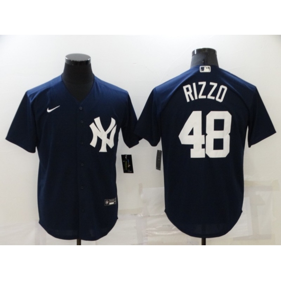 Men's New York Yankees 48 Anthony Rizzo Navy Game Jersey