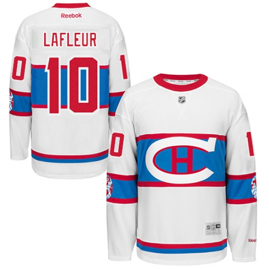 Youth Reebok Montreal Canadiens 10 Guy Lafleur Premier White 2016 Winter Classic NHL Jersey
