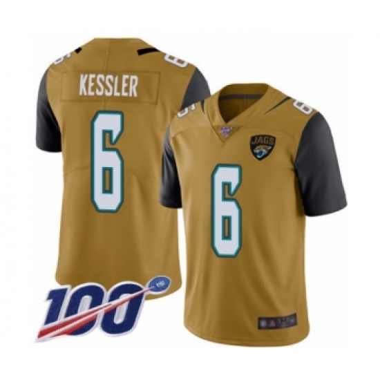 Men's Jacksonville Jaguars 6 Cody Kessler Limited Gold Rush Vapor Untouchable 100th Season Football Jersey