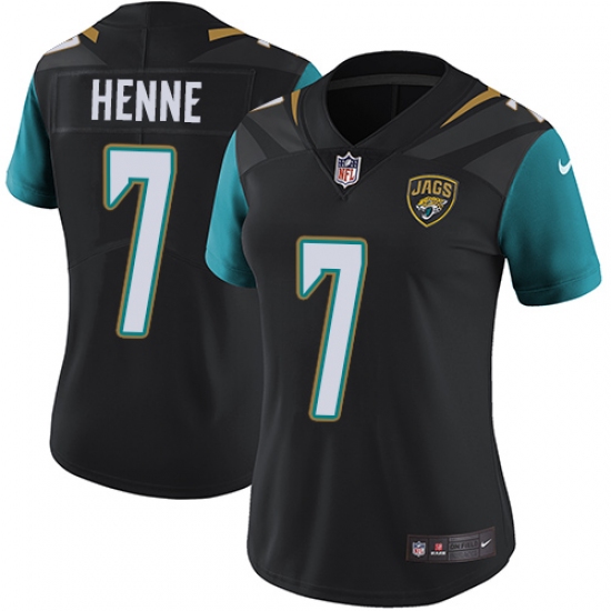 Women's Nike Jacksonville Jaguars 7 Chad Henne Black Alternate Vapor Untouchable Limited Player NFL Jersey