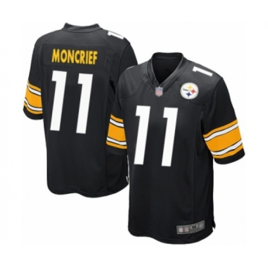 Men's Pittsburgh Steelers 11 Donte Moncrief Game Black Team Color Football Jersey
