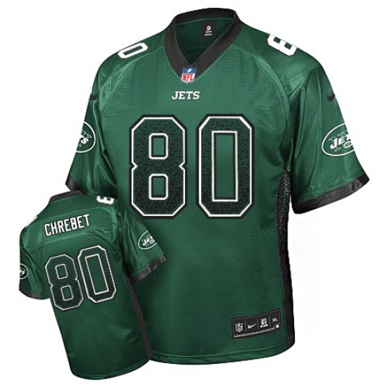 Men's Nike New York Jets 80 Wayne Chrebet Elite Green Drift Fashion NFL Jersey