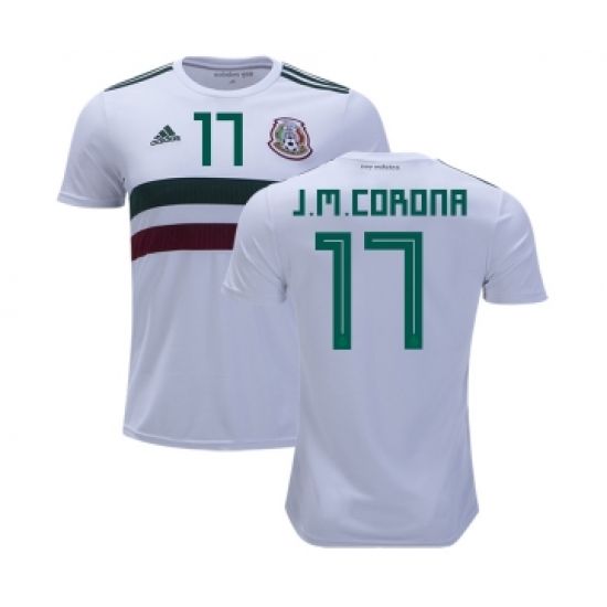 Mexico 17 J.M.Corona Away Kid Soccer Country Jersey