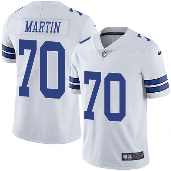 Men's Nike Dallas Cowboys 70 Zack Martin White Vapor Untouchable Limited Player NFL Jersey