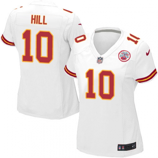 Women's Nike Kansas City Chiefs 10 Tyreek Hill Game White NFL Jersey