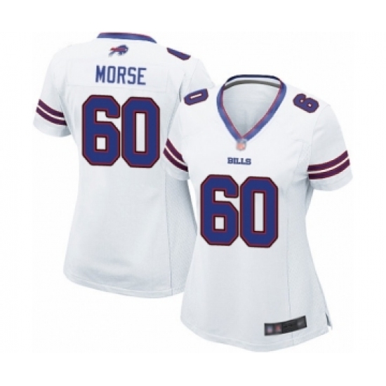 Women's Buffalo Bills 60 Mitch Morse Game White Football Jersey
