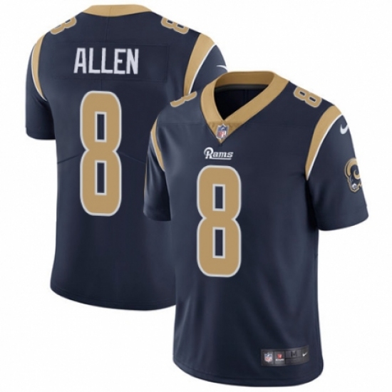 Youth Nike Los Angeles Rams 8 Brandon Allen Navy Blue Team Color Vapor Untouchable Limited Player NFL Jersey