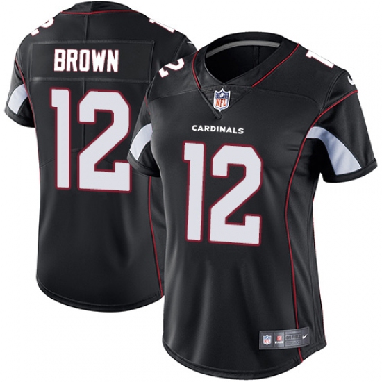 Women's Nike Arizona Cardinals 12 John Brown Black Alternate Vapor Untouchable Limited Player NFL Jersey
