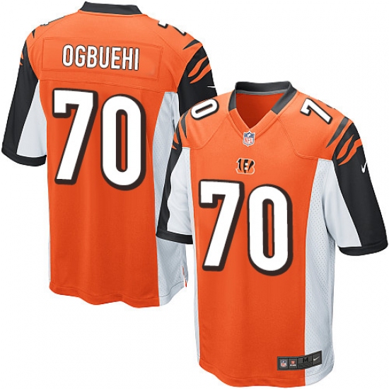 Men's Nike Cincinnati Bengals 70 Cedric Ogbuehi Game Orange Alternate NFL Jersey