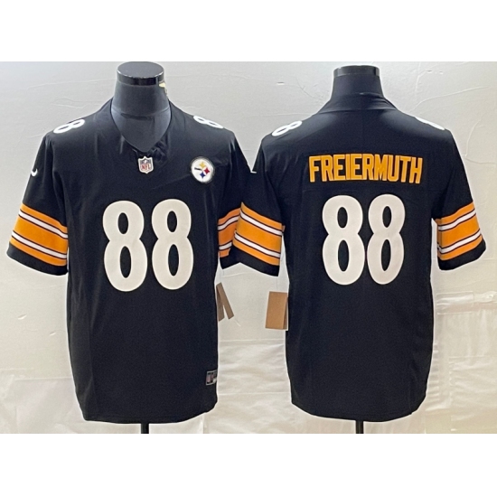 Men's Nike Pittsburgh Steelers 88 Pat Freiermuth Black 2023 F.U.S.E. Vapor Untouchable Limited Stitched Jersey