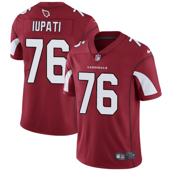 Youth Nike Arizona Cardinals 76 Mike Iupati Red Team Color Vapor Untouchable Limited Player NFL Jersey