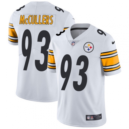 Youth Nike Pittsburgh Steelers 93 Dan McCullers White Vapor Untouchable Limited Player NFL Jersey