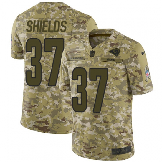 Men's Nike Los Angeles Rams 37 Sam Shields Limited Camo 2018 Salute to Service NFL Jersey