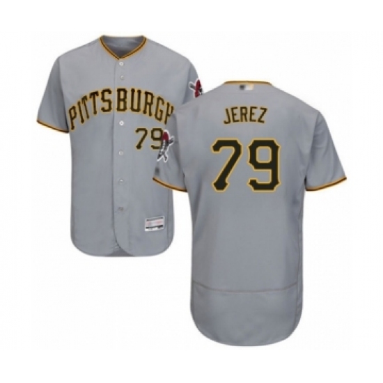 Men's Pittsburgh Pirates 79 Williams Jerez Grey Road Flex Base Authentic Collection Baseball Player Jersey