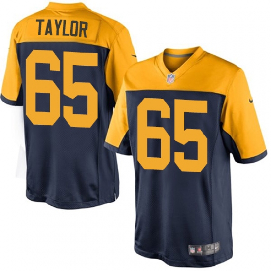 Youth Nike Green Bay Packers 65 Lane Taylor Elite Navy Blue Alternate NFL Jersey