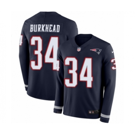 Women's Nike New England Patriots 23 Patrick Chung Limited Navy Blue Therma Long Sleeve NFL Jersey