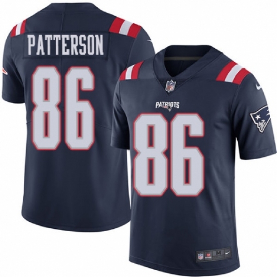 Youth Nike New England Patriots 86 Cordarrelle Patterson Limited Navy Blue Rush Vapor Untouchable NFL Jersey
