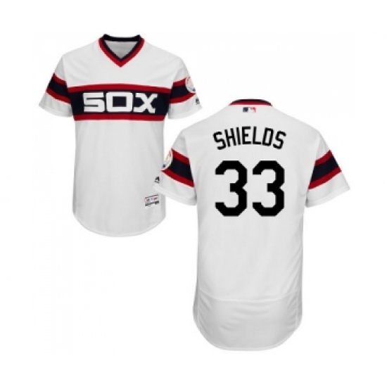 Men's Majestic Chicago White Sox 33 James Shields White Alternate Flex Base Authentic Collection MLB Jerseys