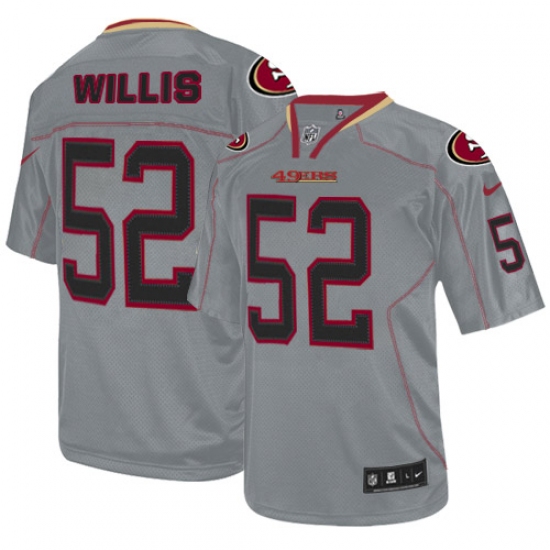 Men's Nike San Francisco 49ers 52 Patrick Willis Elite Lights Out Grey NFL Jersey