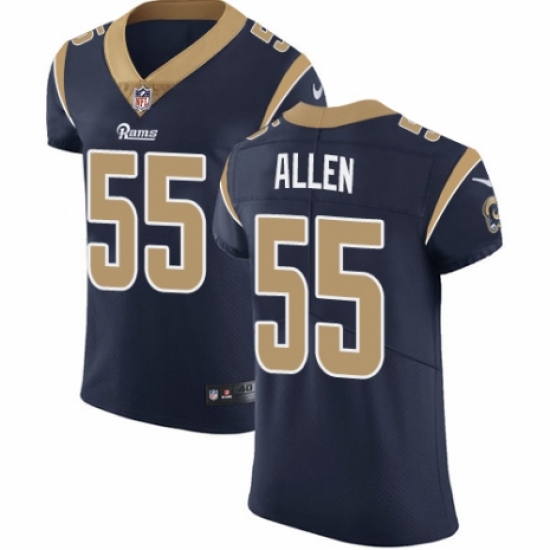Men's Nike Los Angeles Rams 55 Brian Allen Navy Blue Team Color Vapor Untouchable Elite Player NFL Jersey