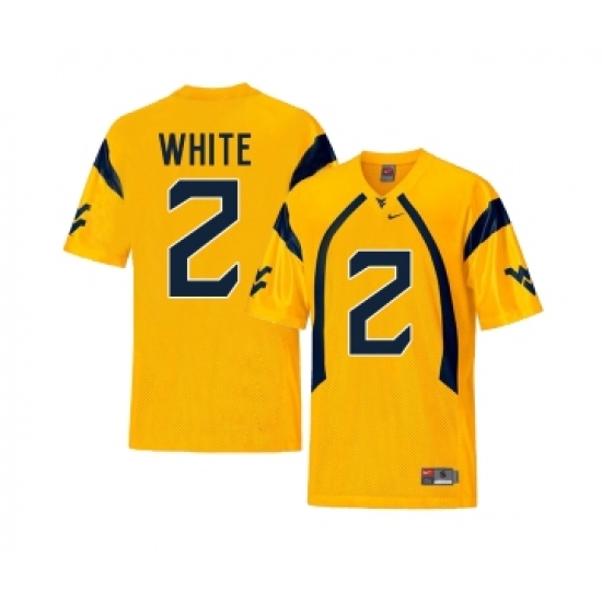 West Virginia Mountaineers 2 Ka'Raun White Gold College Football Jersey