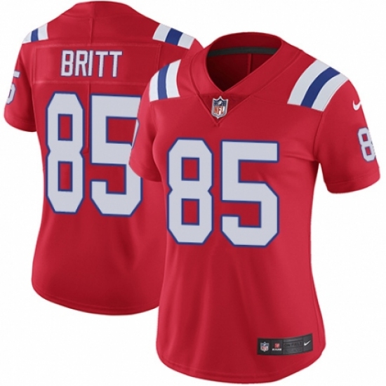 Women's Nike New England Patriots 85 Kenny Britt Red Alternate Vapor Untouchable Limited Player NFL Jersey