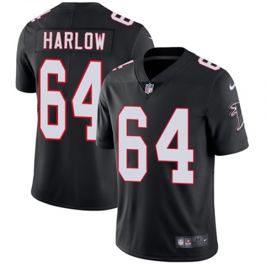 Youth Nike Atlanta Falcons 64 Sean Harlow Elite Black Alternate NFL Jersey