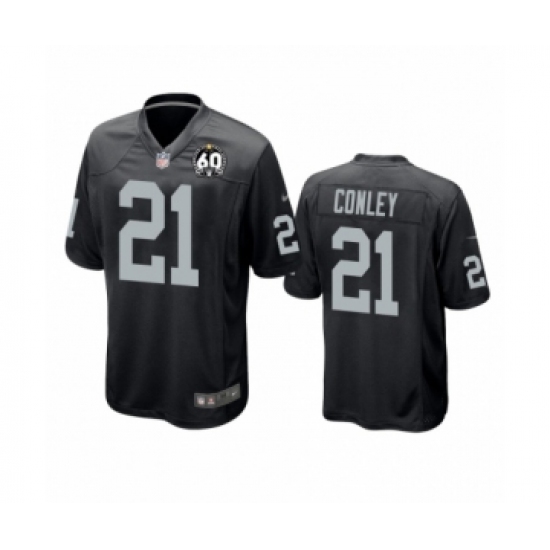 Youth Oakland Raiders 21 Gareon Conley Game Black 60th Anniversary Team Color Football Jersey