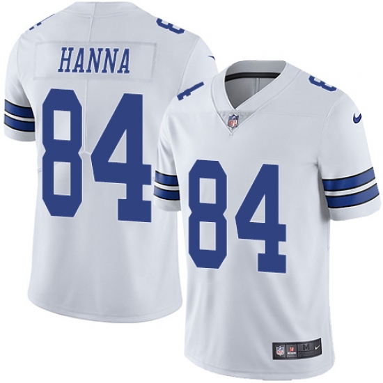 Men's Nike Dallas Cowboys 84 James Hanna White Vapor Untouchable Limited Player NFL Jersey