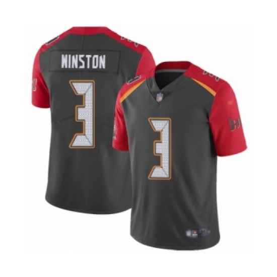 Youth Tampa Bay Buccaneers 3 Jameis Winston Limited Gray Inverted Legend Football Jersey