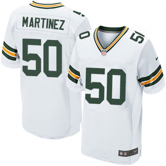 Men's Nike Green Bay Packers 50 Blake Martinez Elite White NFL Jersey