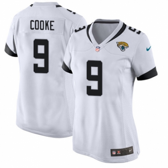 Women's Nike Jacksonville Jaguars 9 Logan Cooke Game White NFL Jersey