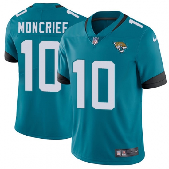 Men's Nike Jacksonville Jaguars 10 Donte Moncrief Teal Green Alternate Vapor Untouchable Limited Player NFL Jersey