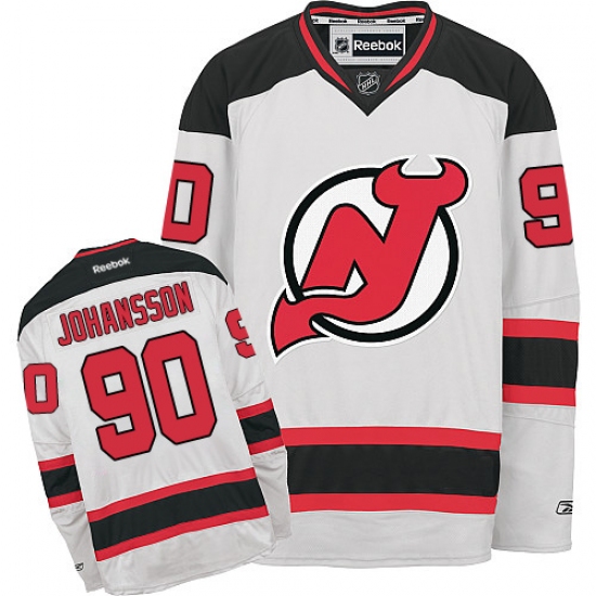 Youth Reebok New Jersey Devils 90 Marcus Johansson Authentic White Away NHL Jersey