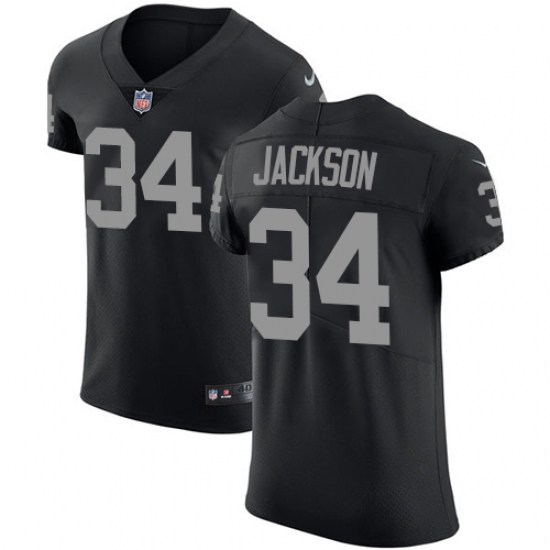 Men's Nike Oakland Raiders 34 Bo Jackson Black Team Color Vapor Untouchable Elite Player NFL Jersey
