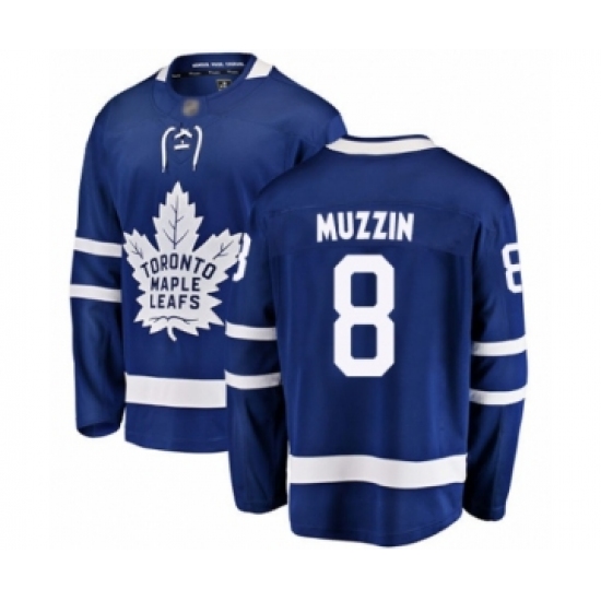 Men's Toronto Maple Leafs 8 Jake Muzzin Authentic Royal Blue Home Fanatics Branded Breakaway Hockey Jersey