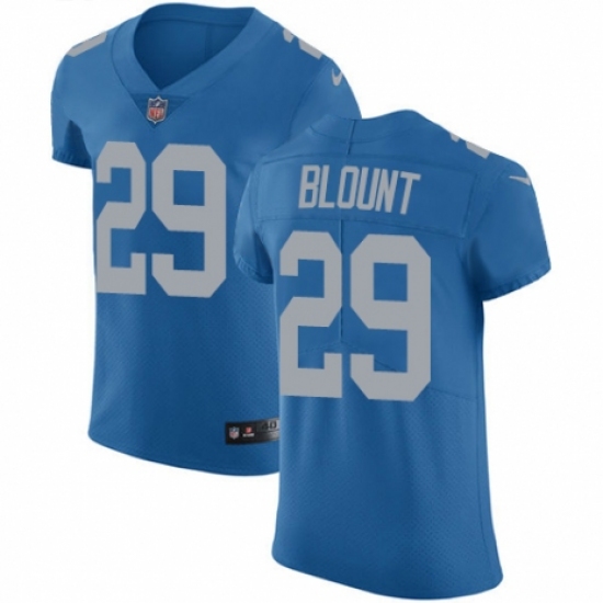 Men's Nike Detroit Lions 29 LeGarrette Blount Blue Alternate Vapor Untouchable Elite Player NFL Jersey
