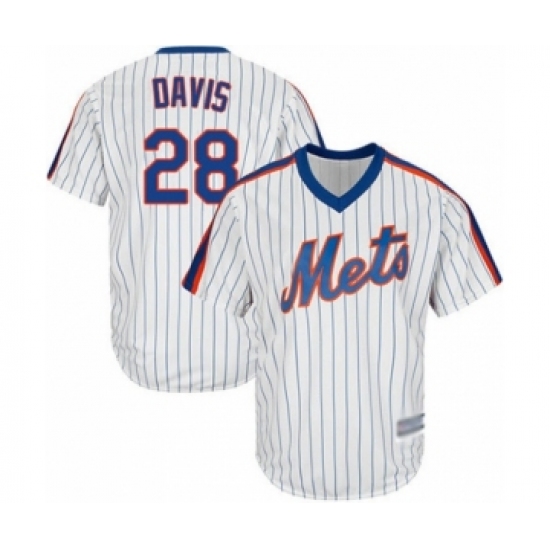Youth New York Mets 28 J.D. Davis Authentic White Alternate Cool Base Baseball Player Jersey