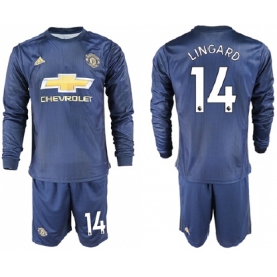 Manchester United 14 Lingard Third Long Sleeves Soccer Club Jersey