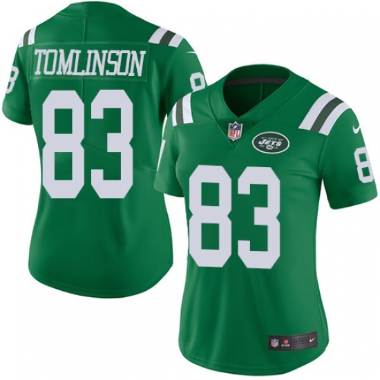 Women's Nike New York Jets 83 Eric Tomlinson Limited Green Rush Vapor Untouchable NFL Jersey