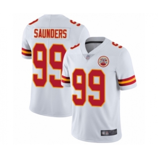 Men's Kansas City Chiefs 99 Khalen Saunders White Vapor Untouchable Limited Player Football Jersey