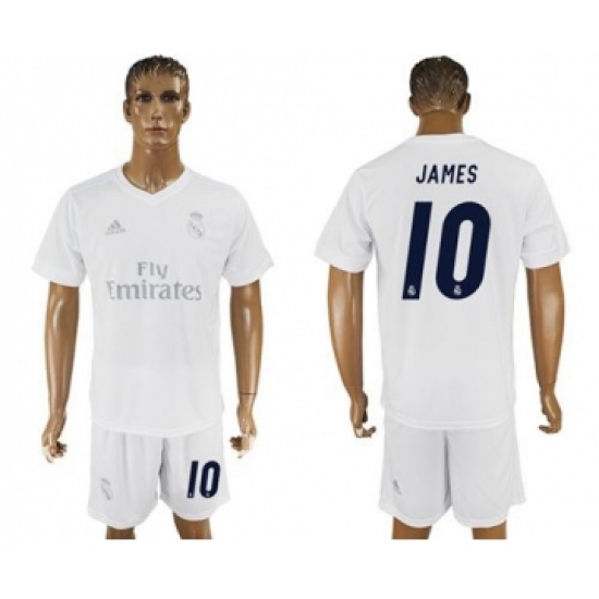 Real Madrid 10 James Marine Environmental Protection Home Soccer Club Jersey