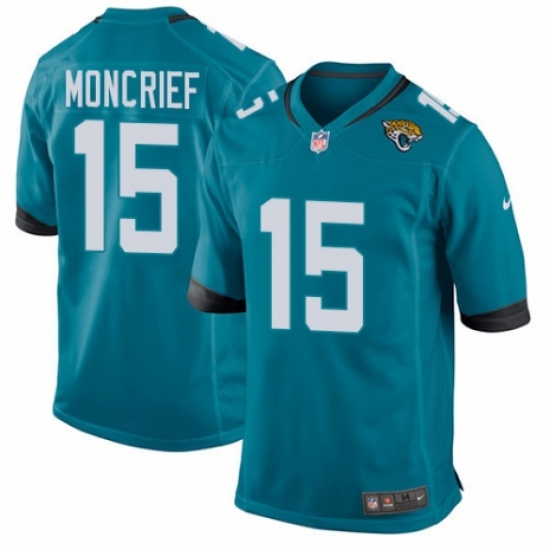 Men's Nike Jacksonville Jaguars 15 Donte Moncrief Game Black Alternate NFL Jersey