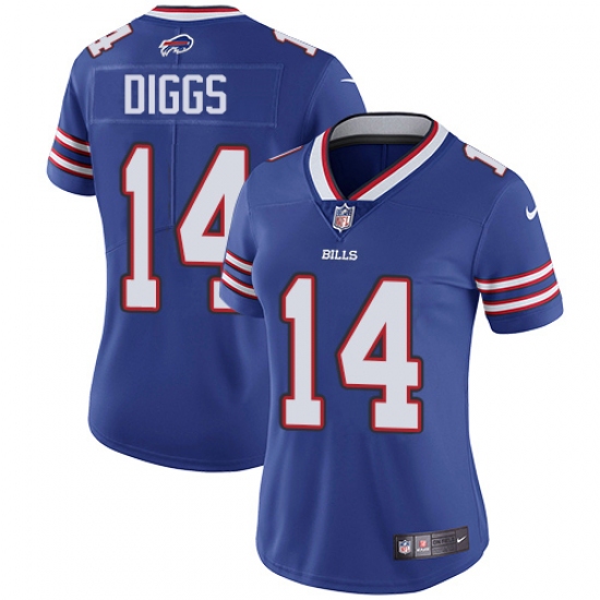 Women's Buffalo Bills 14 Stefon Diggs Royal Blue Team Color Stitched Vapor Untouchable Limited Jersey
