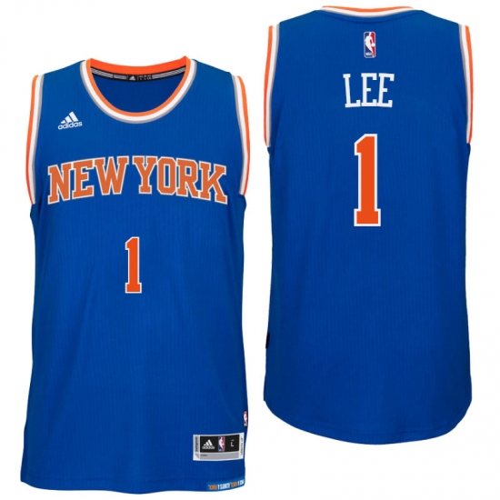 New York Knicks 1 Courtney Lee Road Blue New Swingman Jersey